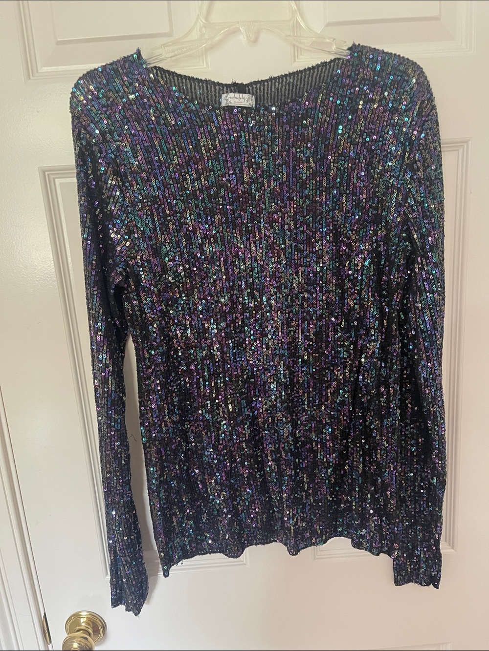 Free people sequined long sleeve tee
